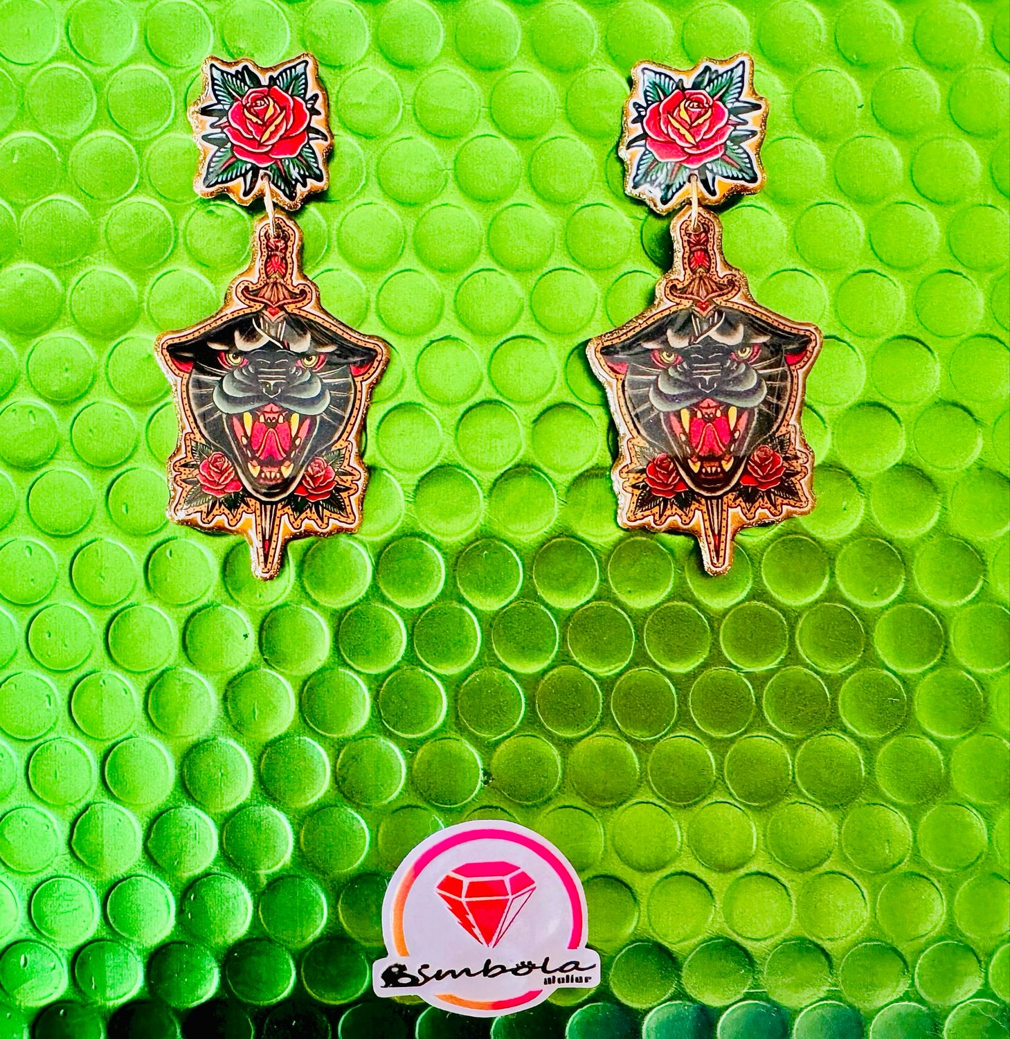 Pendientes panteras daga Tattoo EXCLUSIVE DESIGN ENTE SHOP