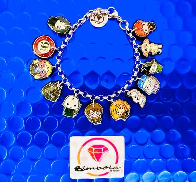 Bimbolina pulsera Harry Pott magia mago pulsera acero charms pulsera castillo personajes dibujos animados  