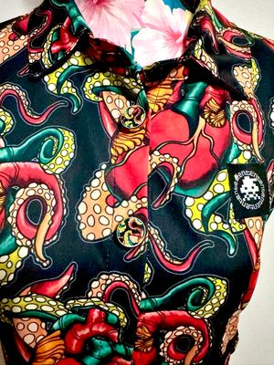CUBREBOTÓN CORAZÓN PULPO BOTONES CUELLO PUÑOS VESTIDO BOTONES ENTESHOP EXCLUSIVE DESIGN