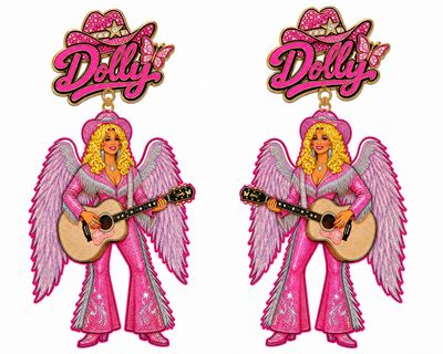 Preventa pendientes Dolly Parton earrings cowboy cowgirl country music 