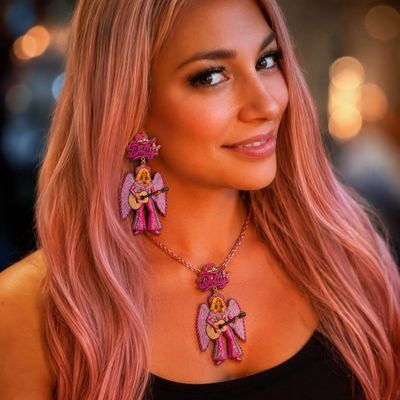 Preventa pendientes Dolly Parton earrings cowboy cowgirl country music 