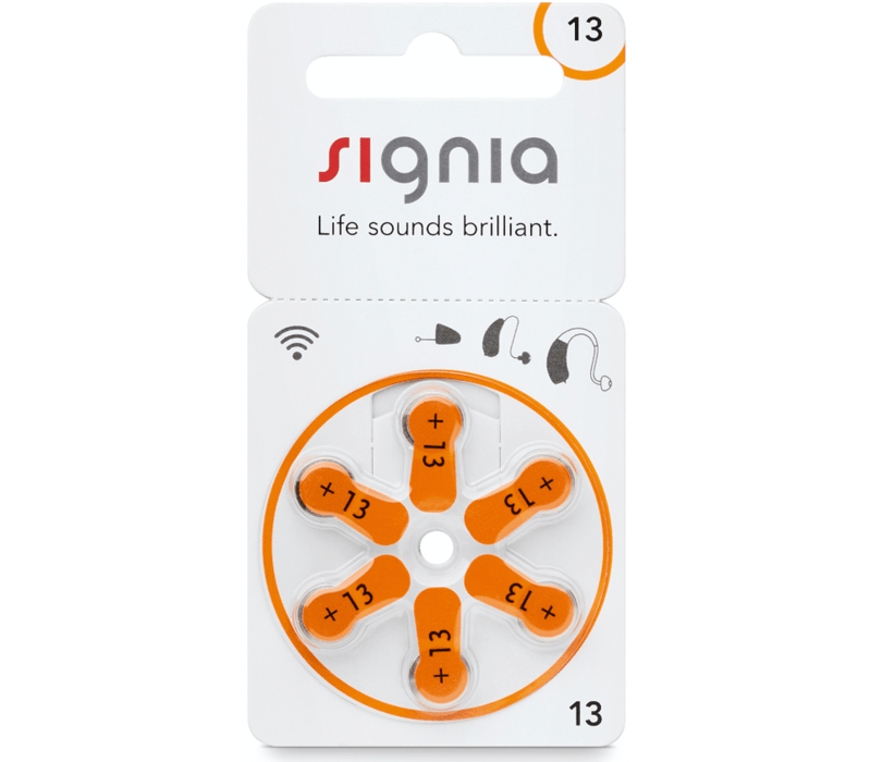 Siemens Signia Batterien 13 (Orange) - 10 Päckchen (60 Batterien)