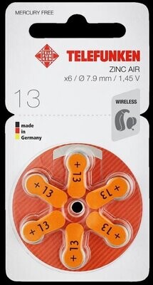 Telefunken Hörgeräte Batterien 13 Made in Germany