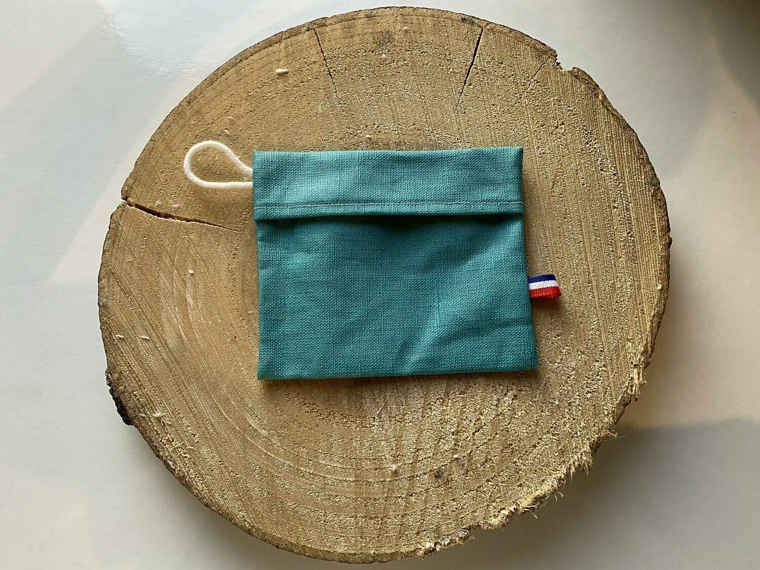 Pochette enduite "bleu turquoise"