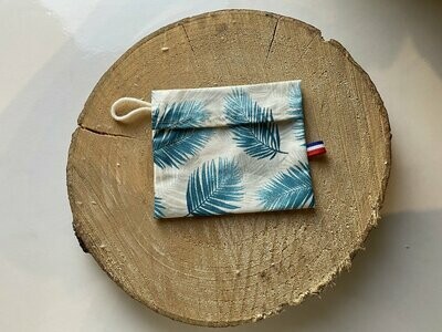 Pochette enduite "feuilles de palmiers "