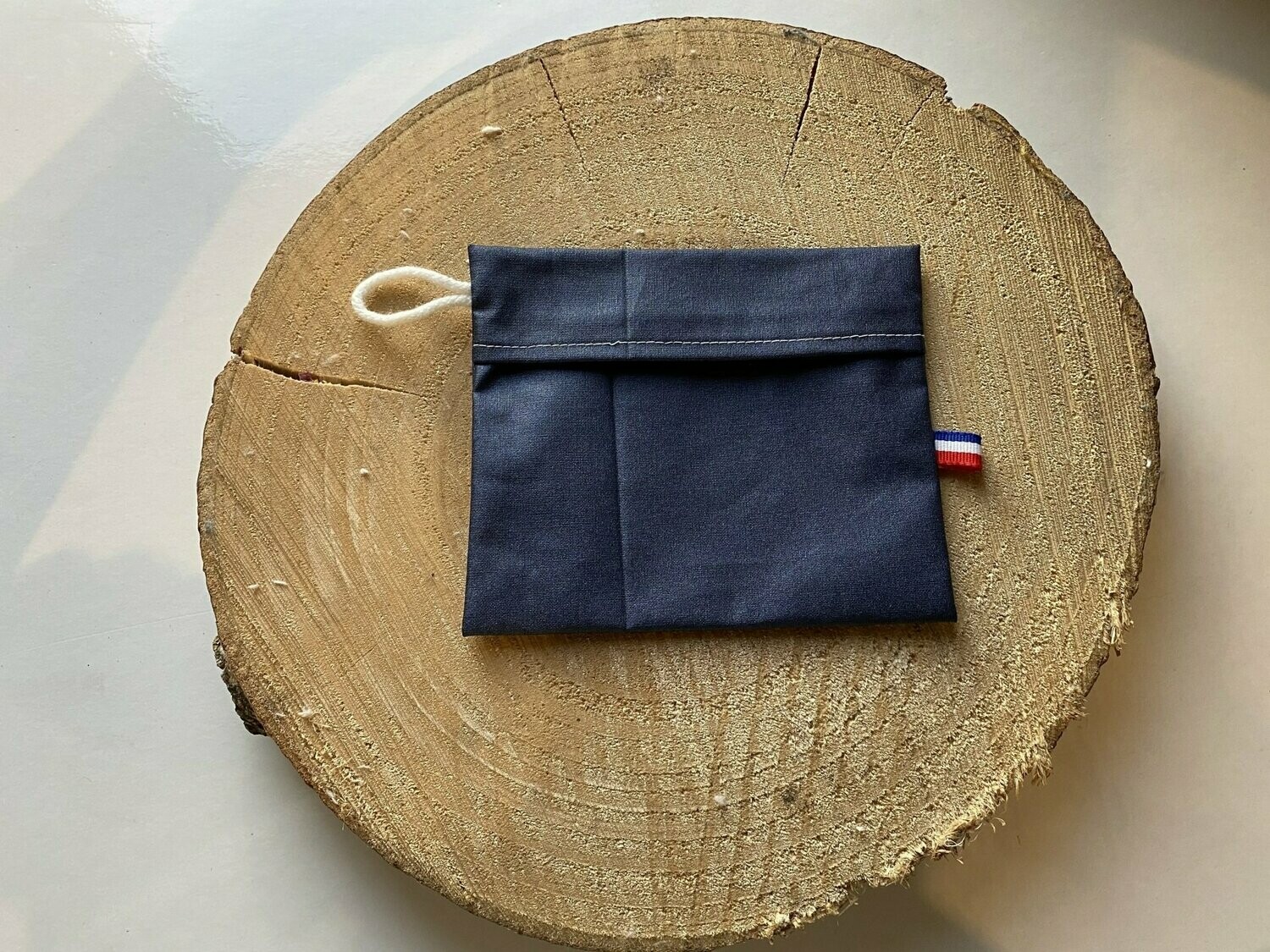 Pochette enduite "bleu marine"