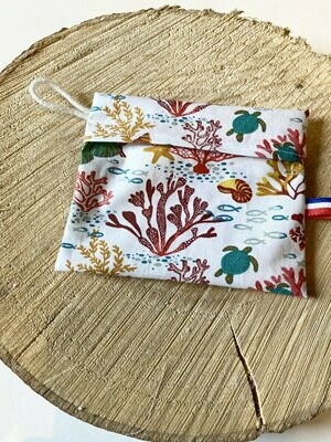 Pochette enduite "algues"