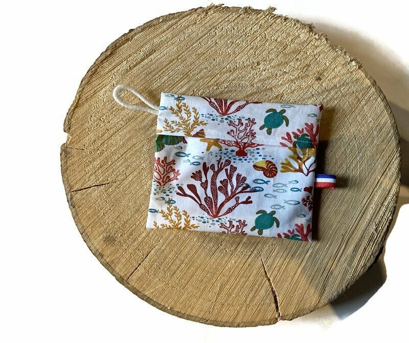 Pochette enduite "algues"