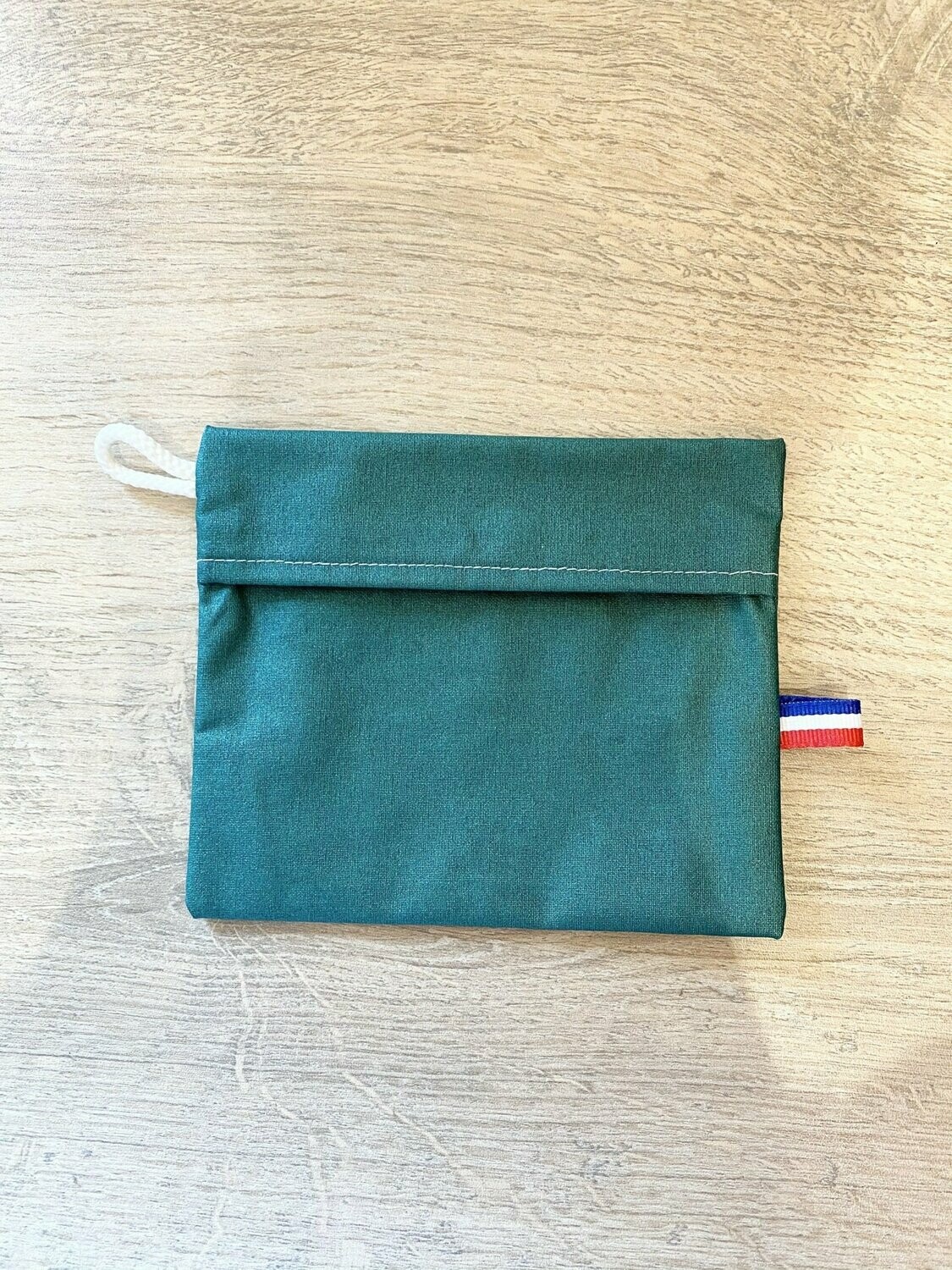 Pochette enduite verte sapin