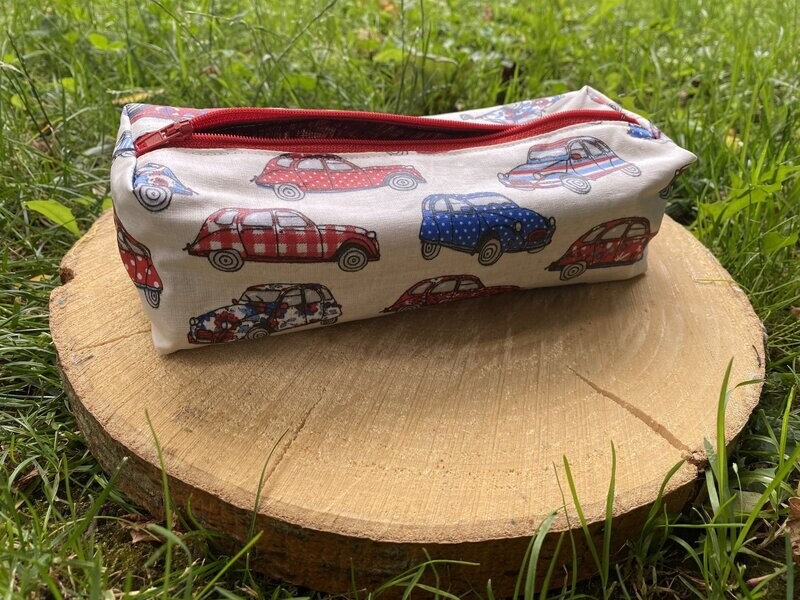 Trousse d'école à motifs "voitures vintage"