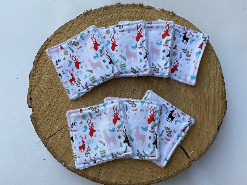 Semainier de lingettes motifs cerfs et violoncelles