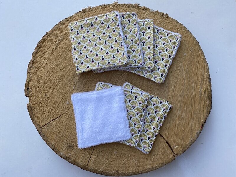 Semainier de lingettes motifs géométriques dorés