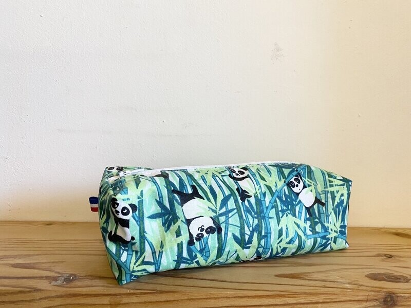 Trousse d'école "panda verts"