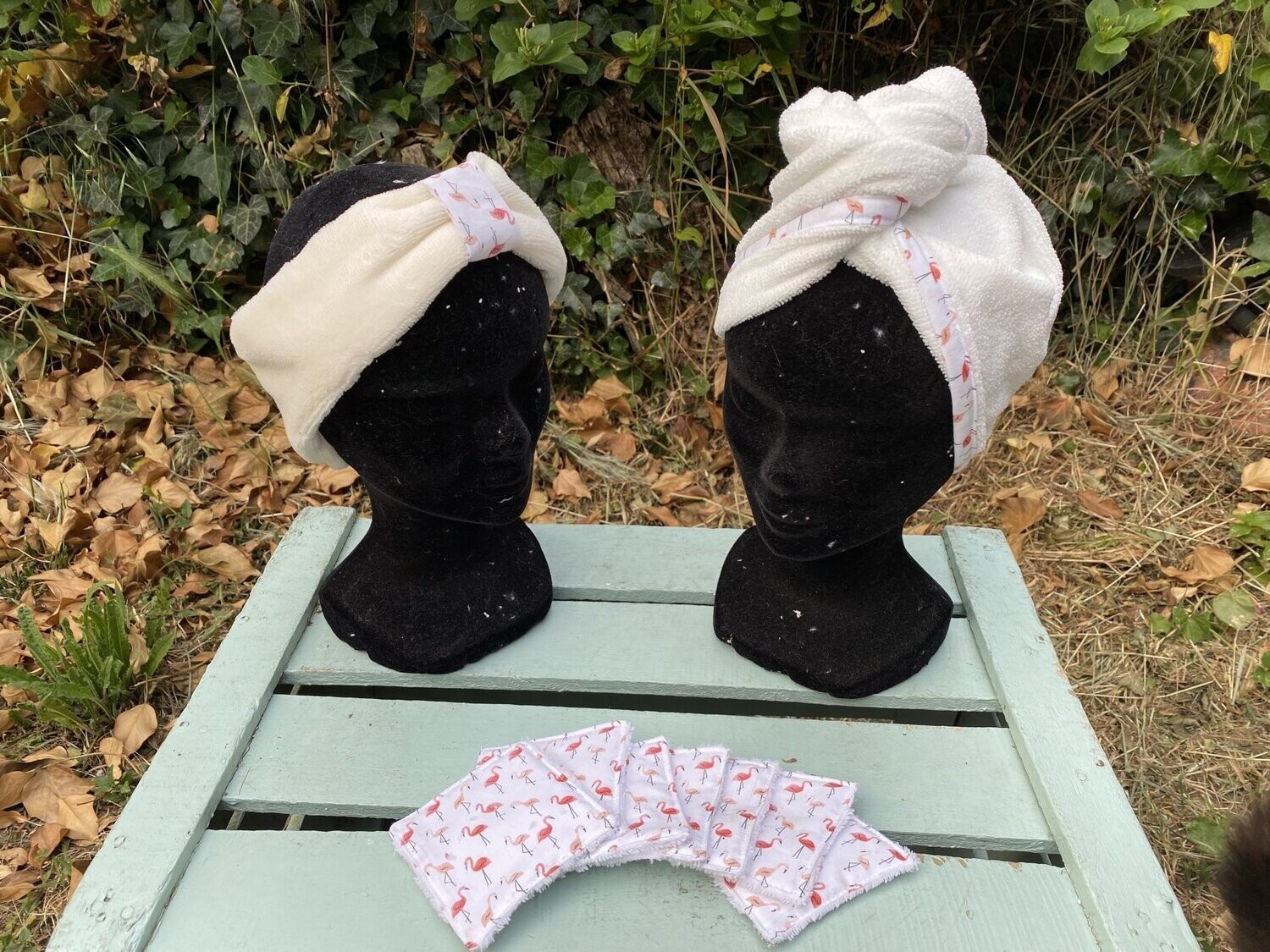Ensemble de soin, motif flamand rose