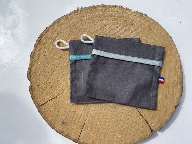 Pochette enduite marron