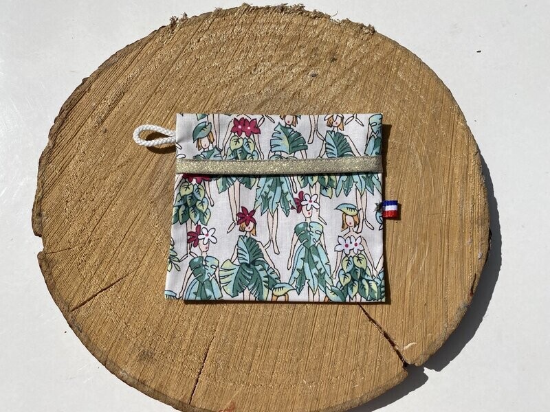 Pochette enduite à motifs danseuses