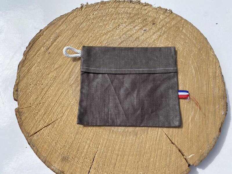 Pochette enduite marron