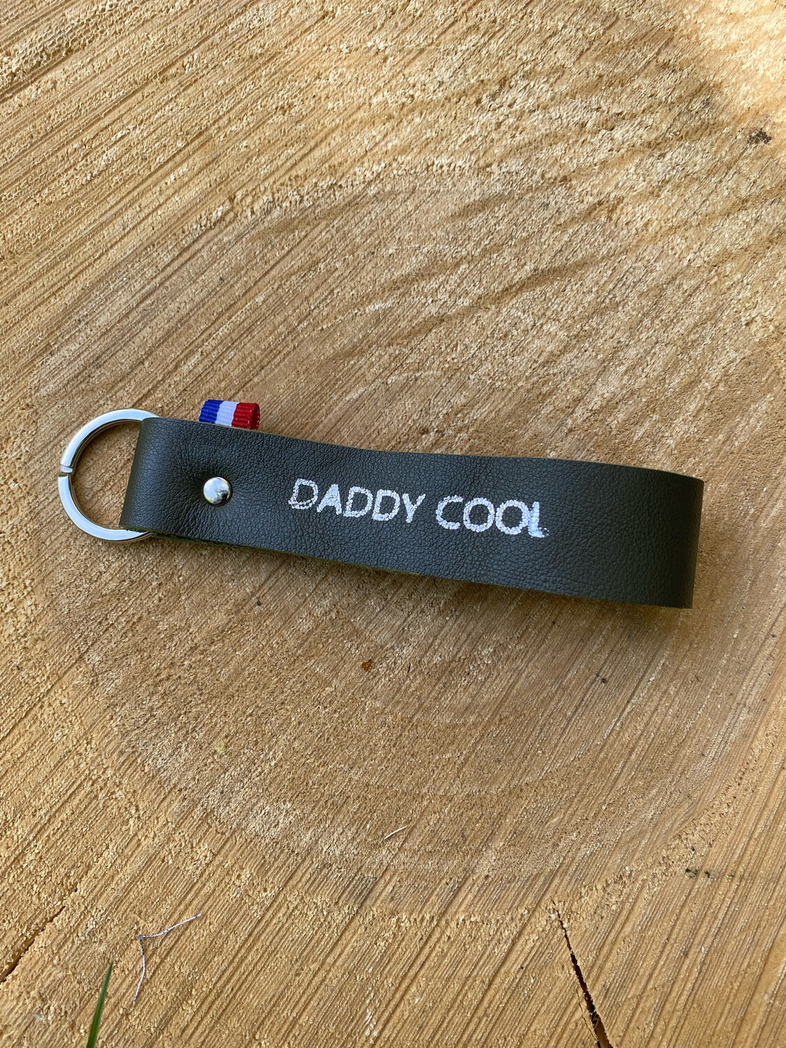 Porte clé en cuir « DADDY COOL » 