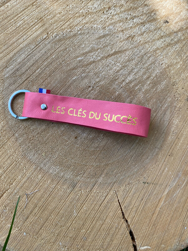 Porte clé en cuir « LES CLÉS DU SUCCÈS » 