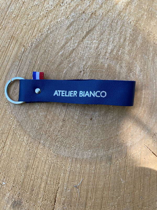 Porte clé en cuir « ATELIER BIANCO »