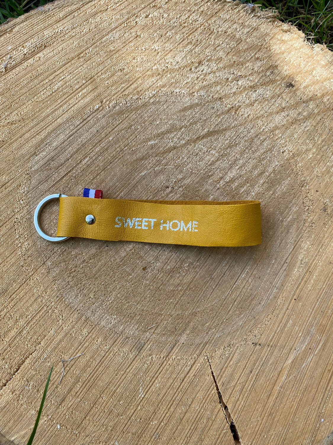 Porte clé en cuir « SWEET HOME » 