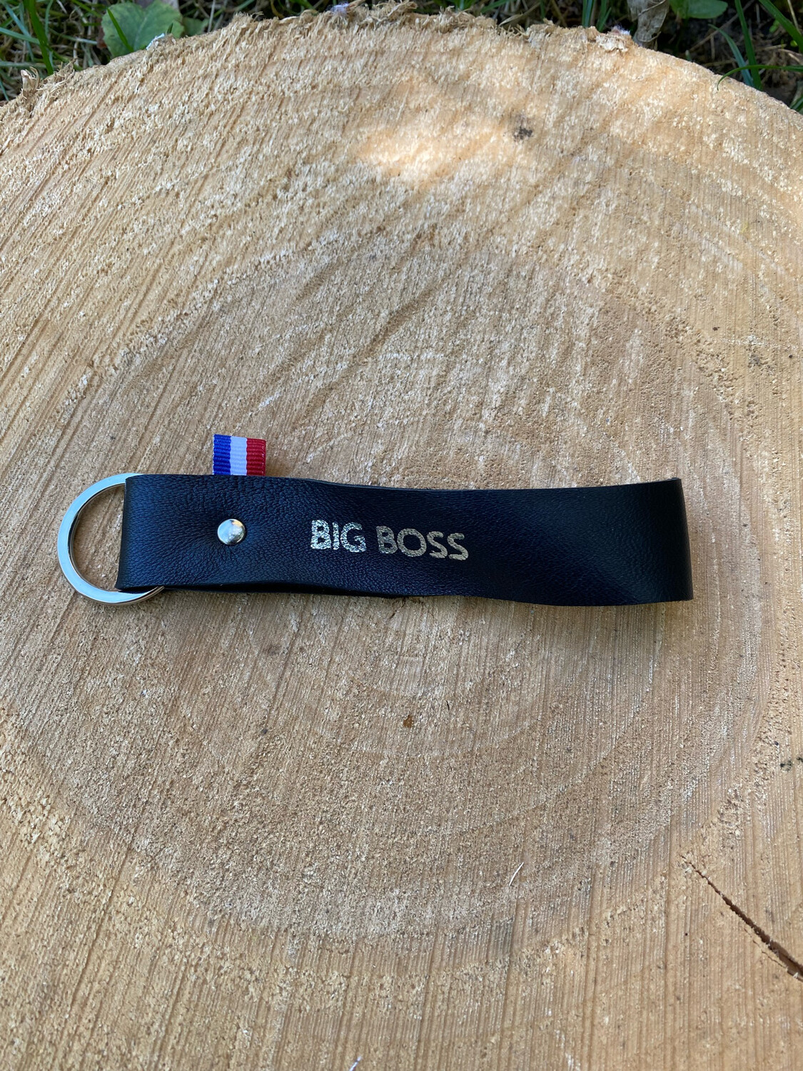 Porte clé en cuir « BIG BOSS »