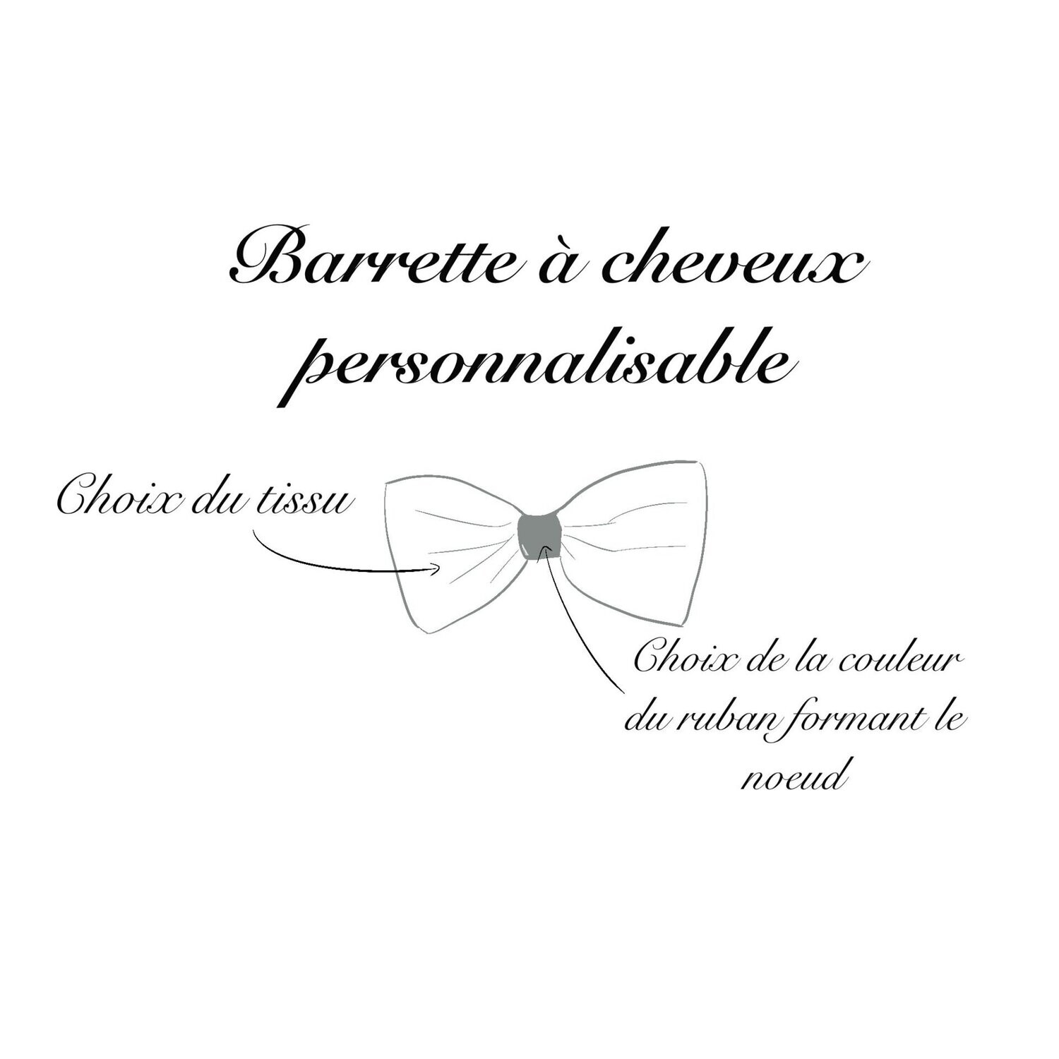 Barrette à cheveux personnalisable