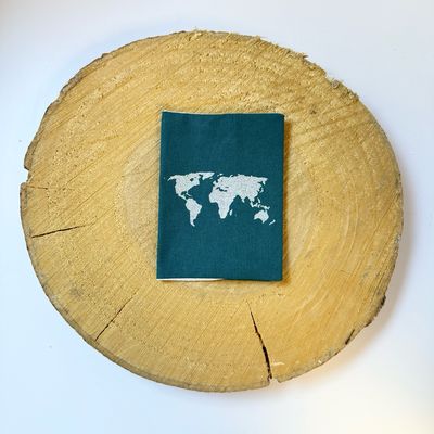 Pochette à passeport "Carte du monde"