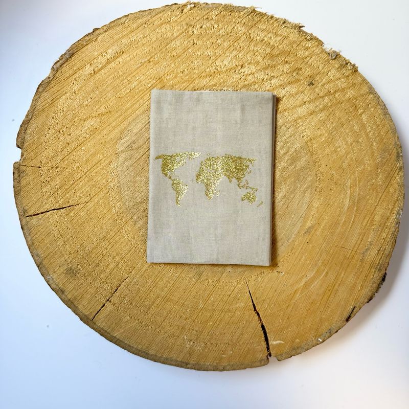 Pochette à passeport "Carte du monde"