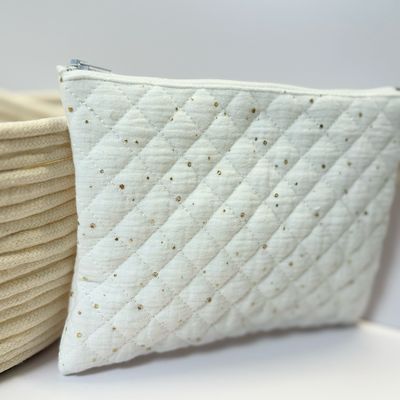 Pochette matelassée blanche