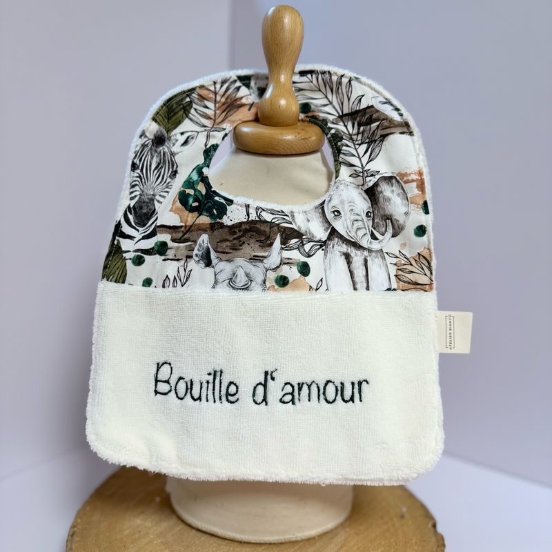 Bavoir "Bouille d'amour "