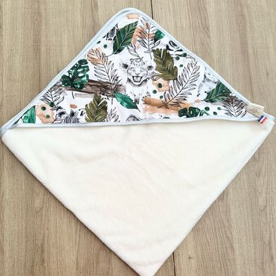 Cape de bain bébé - Motifs Animaux de la savane