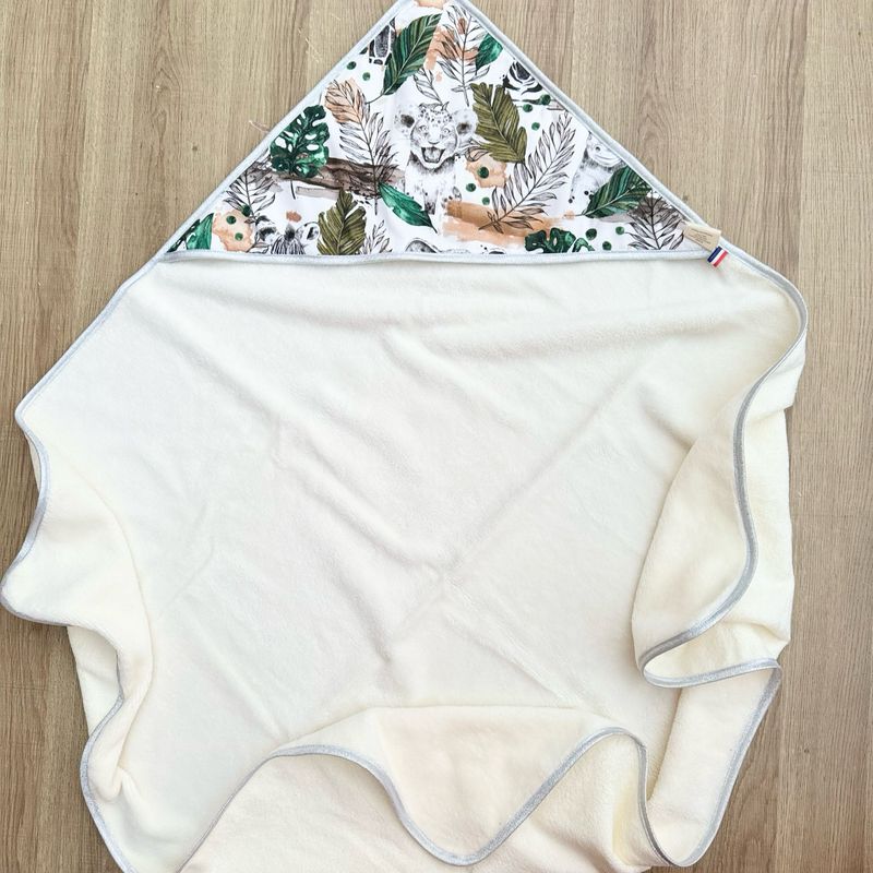Cape de bain bébé - Motifs Animaux de la savane