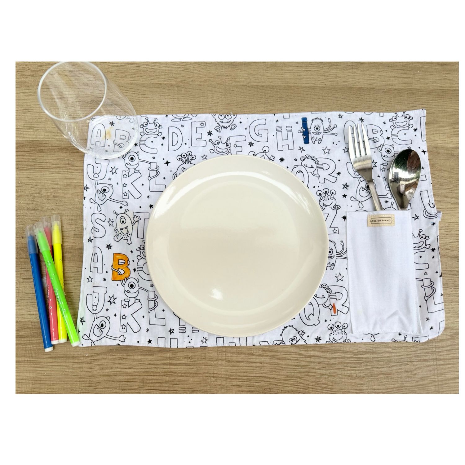 Lot de 2 sets de table lavables à colorier