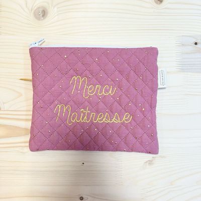 Pochette matelassée "Merci Maîtresse"