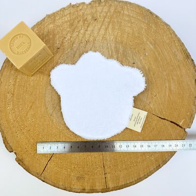 Lingette lavable "frimousse", motif ourson