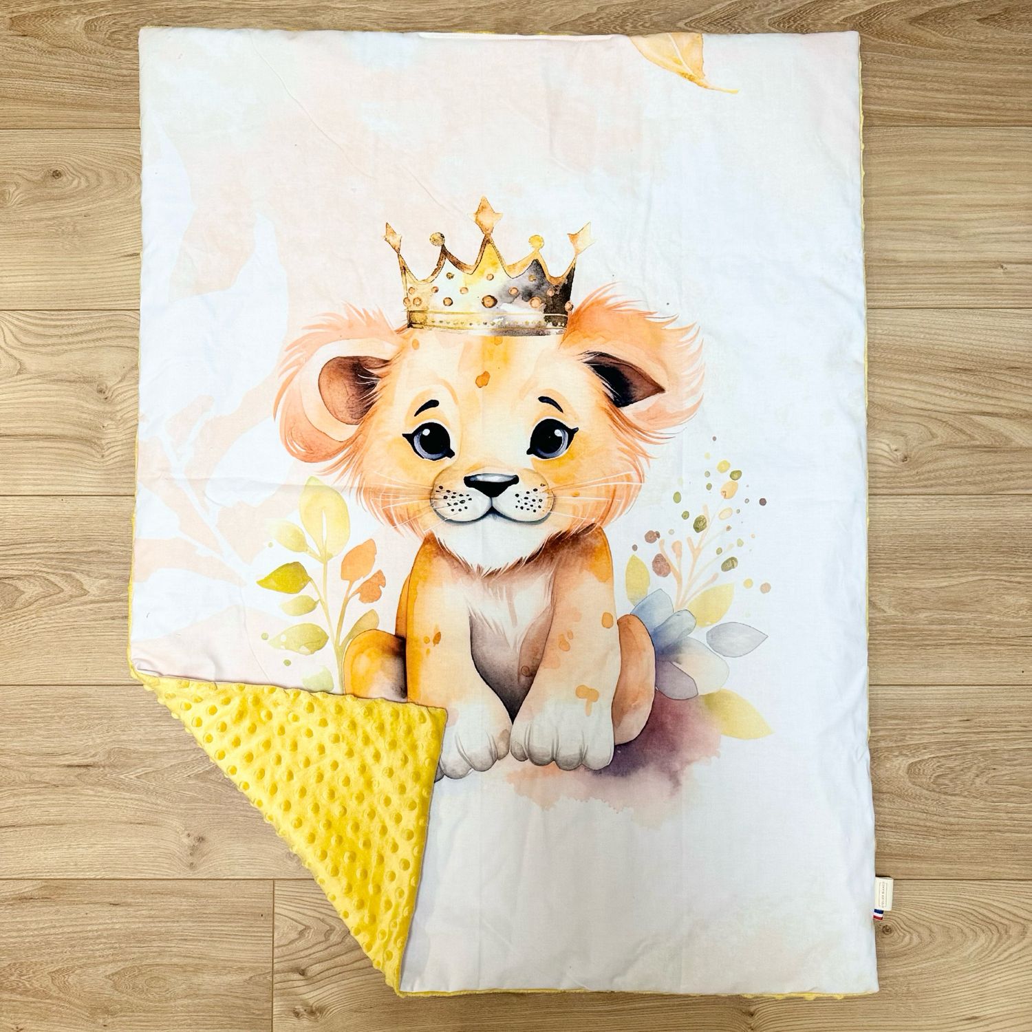 Couverture bébé motif lionceau