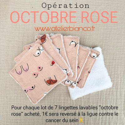 Semainier de lingettes Octobre Rose