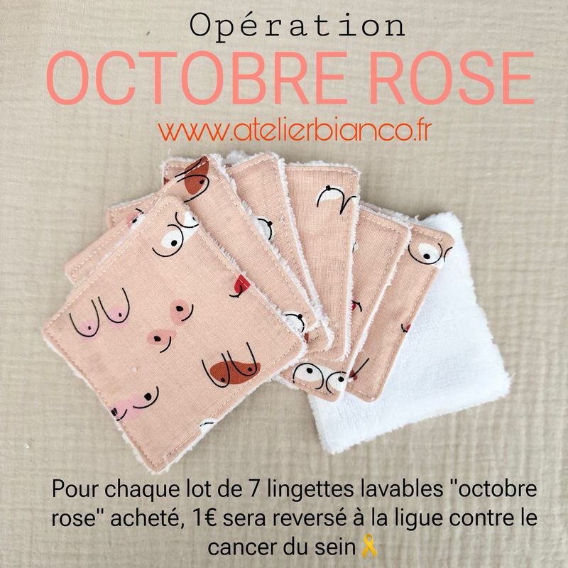 Semainier de lingettes Octobre Rose