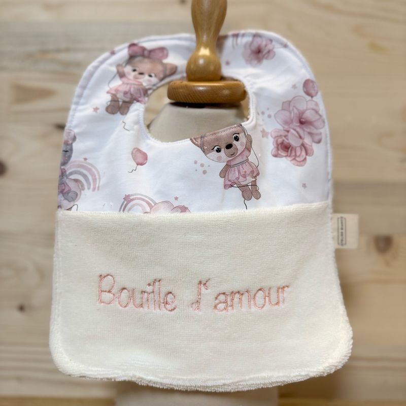 Bavoir "Bouille d'amour "