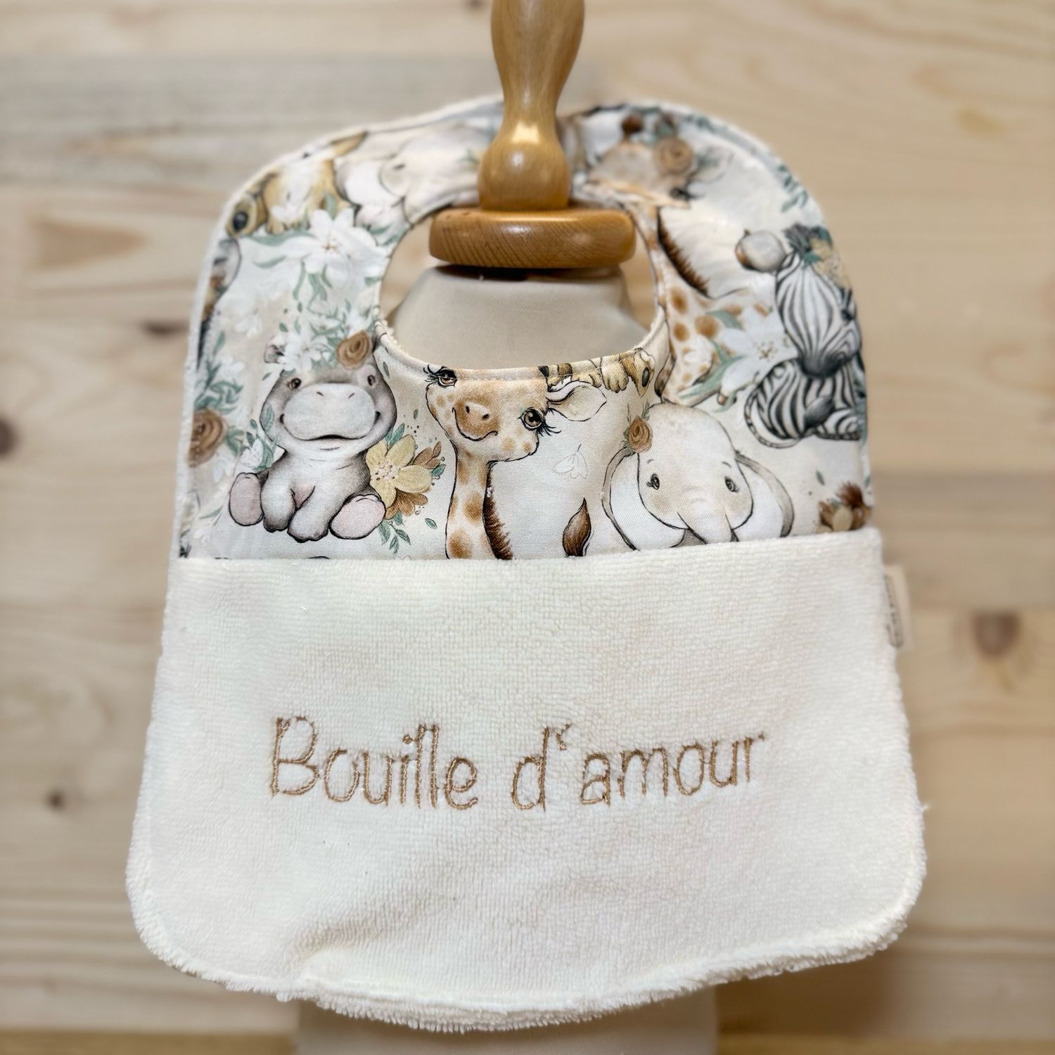 Bavoir "Bouille d'amour "