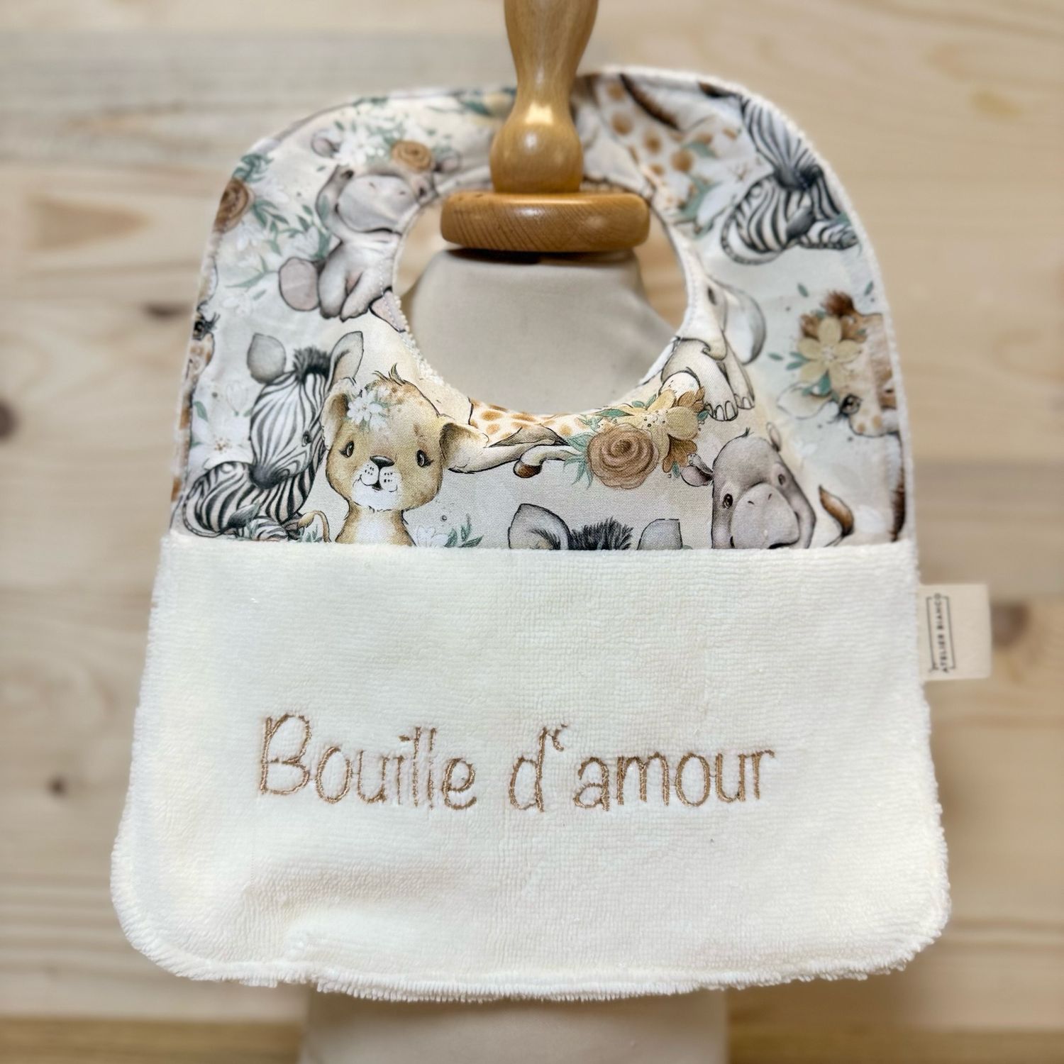 Bavoir "Bouille d'amour "