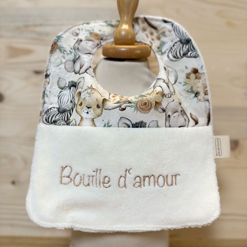 Bavoir "Bouille d'amour "