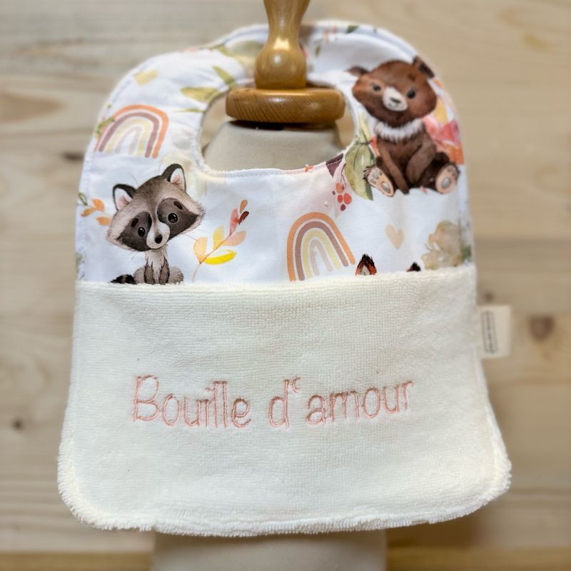 Bavoir "Bouille d'amour "