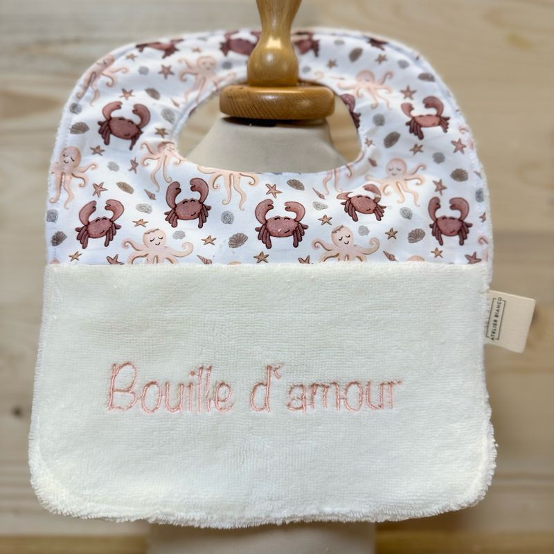 Bavoir "Bouille d'amour "