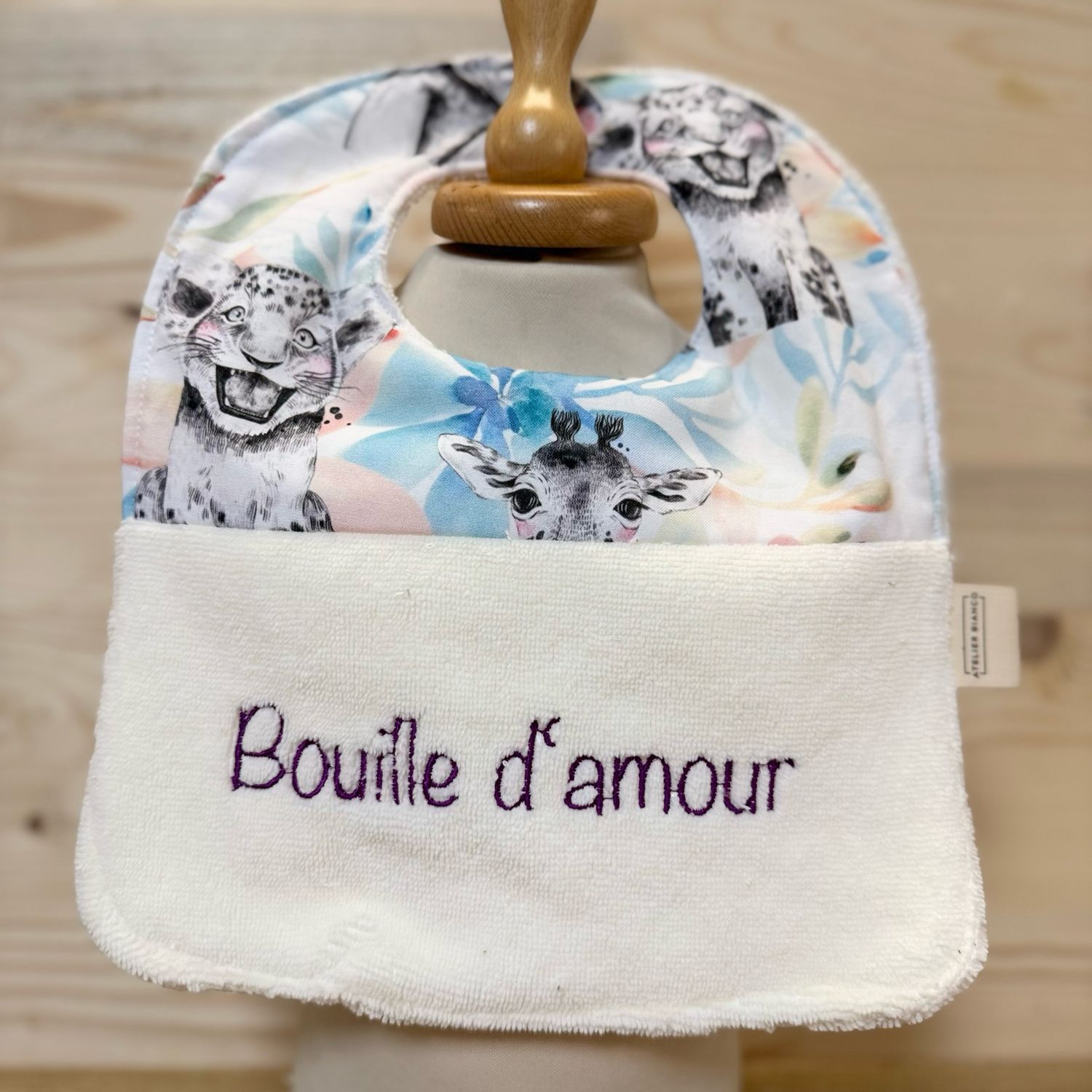 Bavoir "Bouille d'amour "