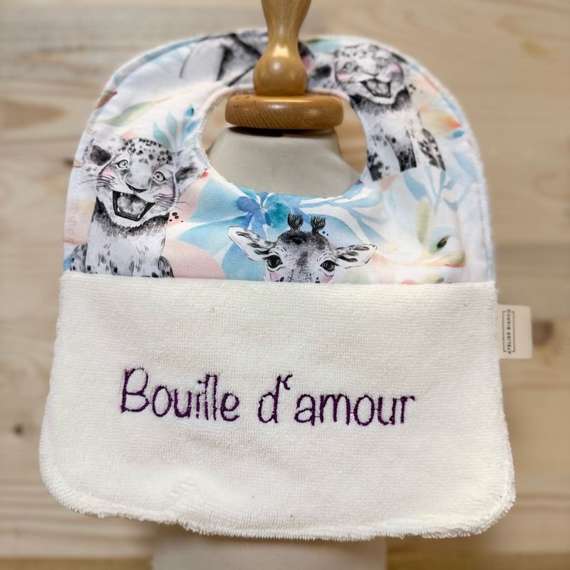 Bavoir "Bouille d'amour "
