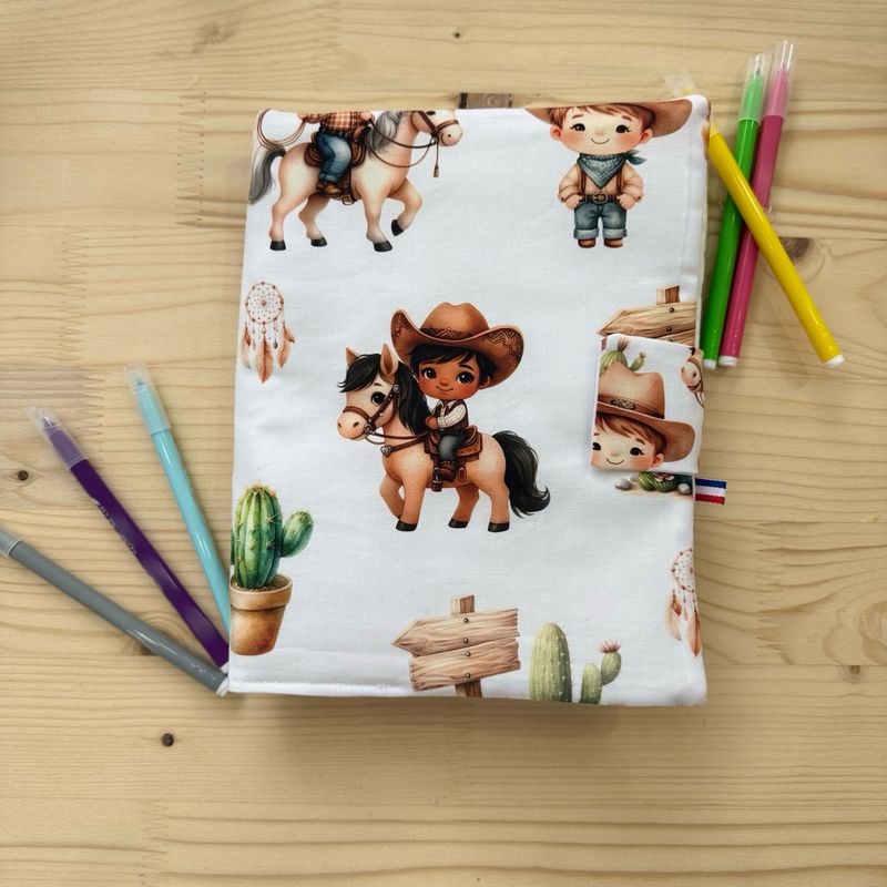 Cahier de coloriage lavable avec le pack de feutres