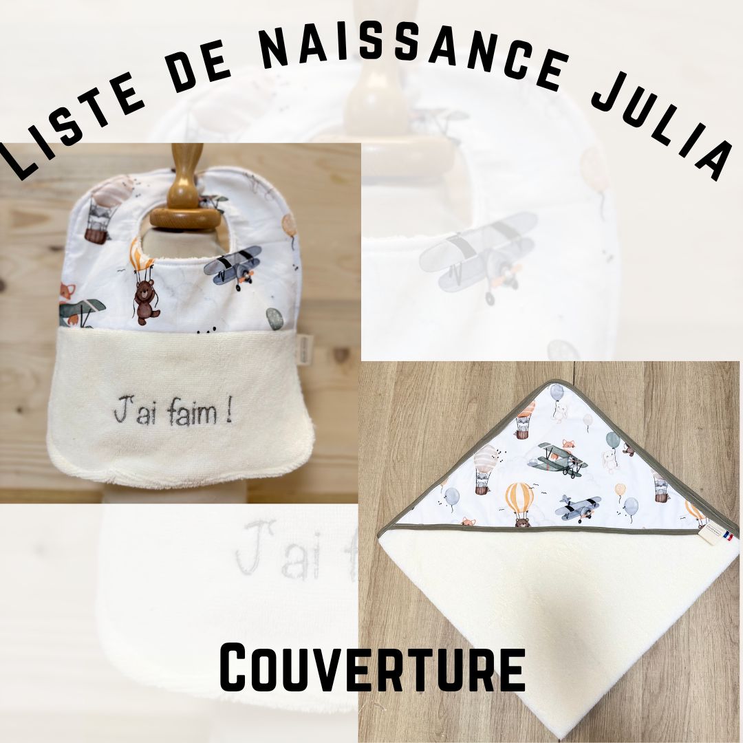 Couverture bébé - Liste de naissance Julia