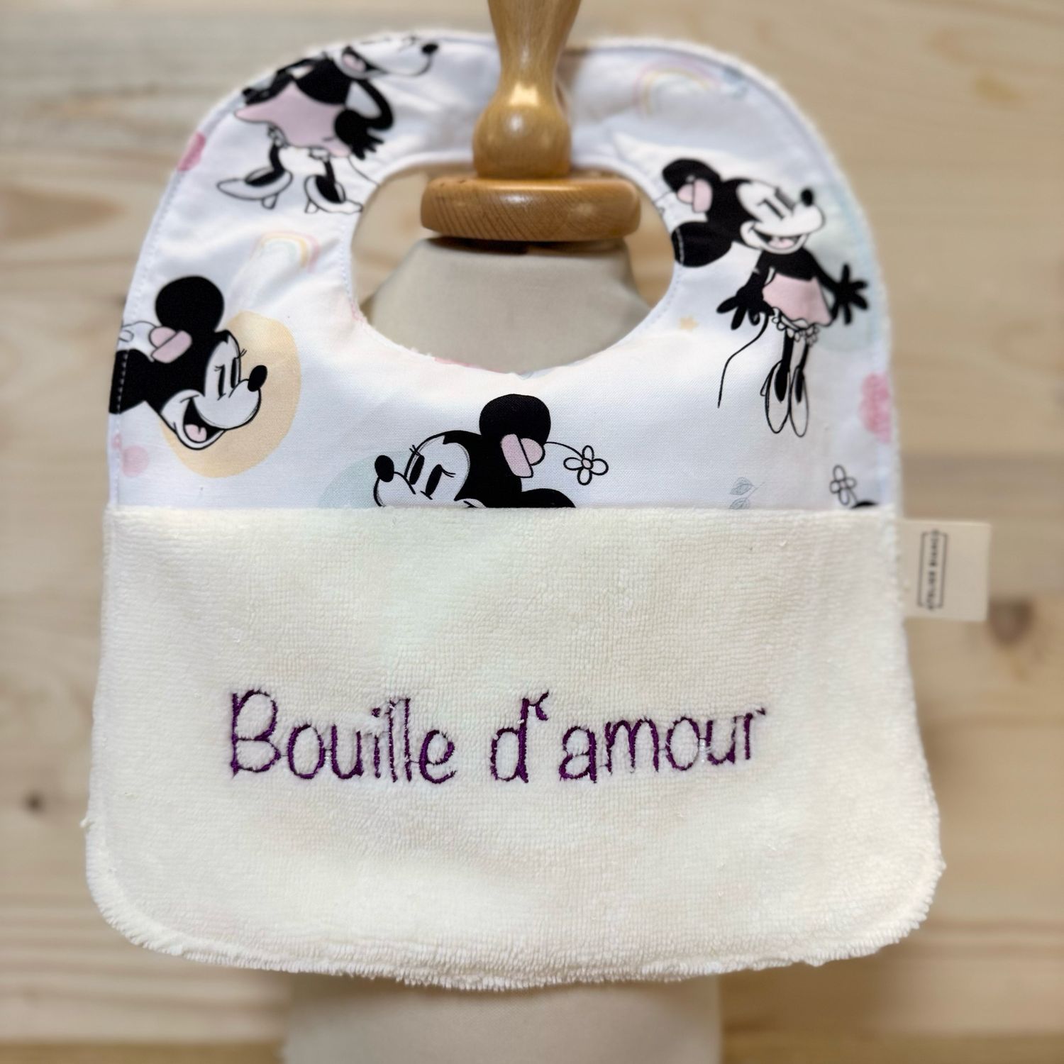 ? Personalized Baby Bib in Cotton and Bamboo – Handmade Newborn Gift, Soft and Unique